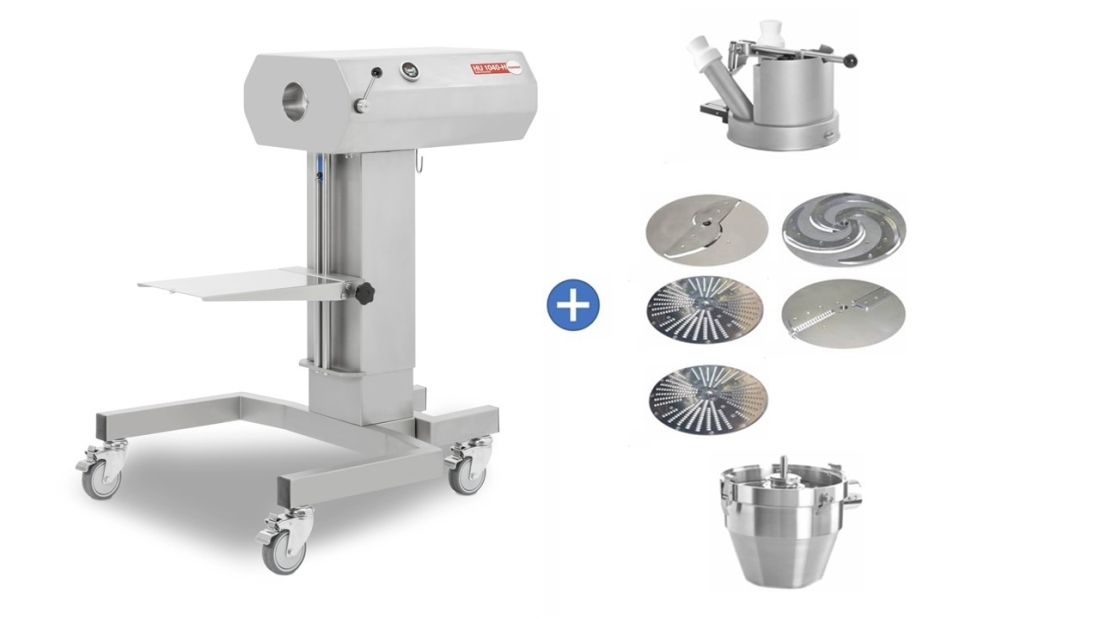 Feuma HU 1040-H mit Set-Gemüseschneiderausstattung + Untergestell höhenverstellbar Twist Display