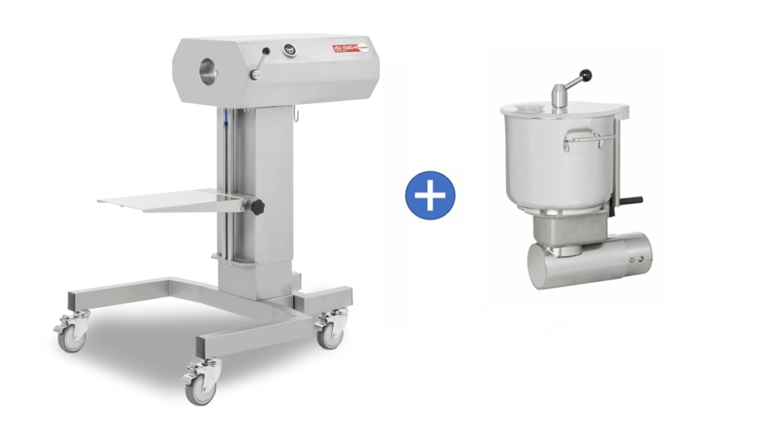 Feuma HU 1040-H mit Cutter 5,5 Liter + Untergestell höhenverstellbar Twist Display