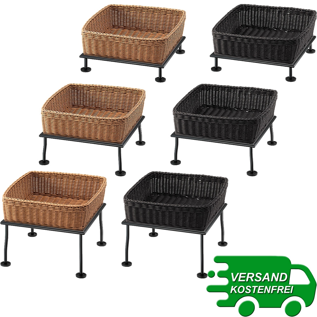 RAISER RUSTIC 33x33 Brotkorb Frilich 2 Farben, 3 Höhen 3759/000 3759/010 3759/020 3759/001 3759/011 3759/021