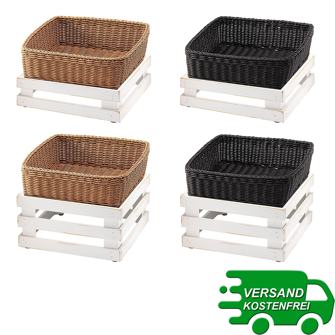 RAISER VINTAGE 33x33 Brotkorb Frilich 2 Farben, 2 Höhen 3760/010 3760/020 3760/011 3760/021