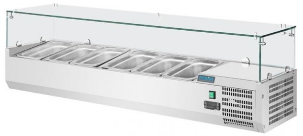 Aufsatz-Kühlvitrine GD876 5x GN1/3 und 1x GN1/2