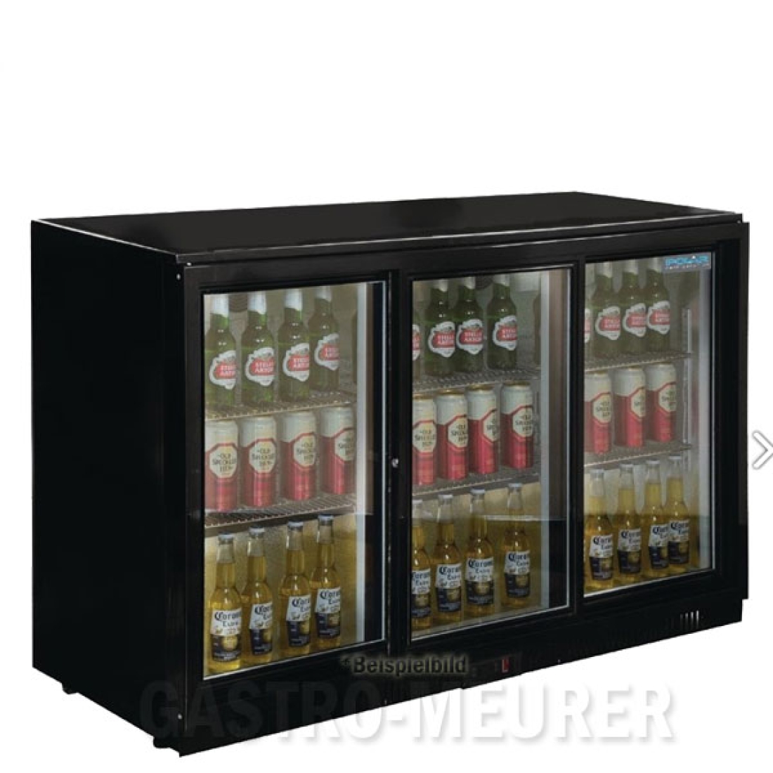Barkühlschrank mit 3 Schiebetüren 330L