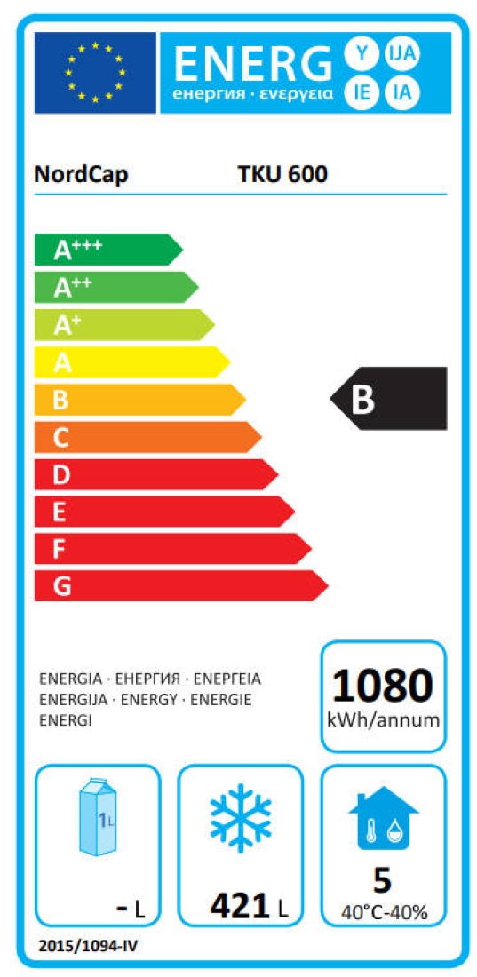 COOL-Line NordCap Umluft-Tiefkühlschrank TKU 600