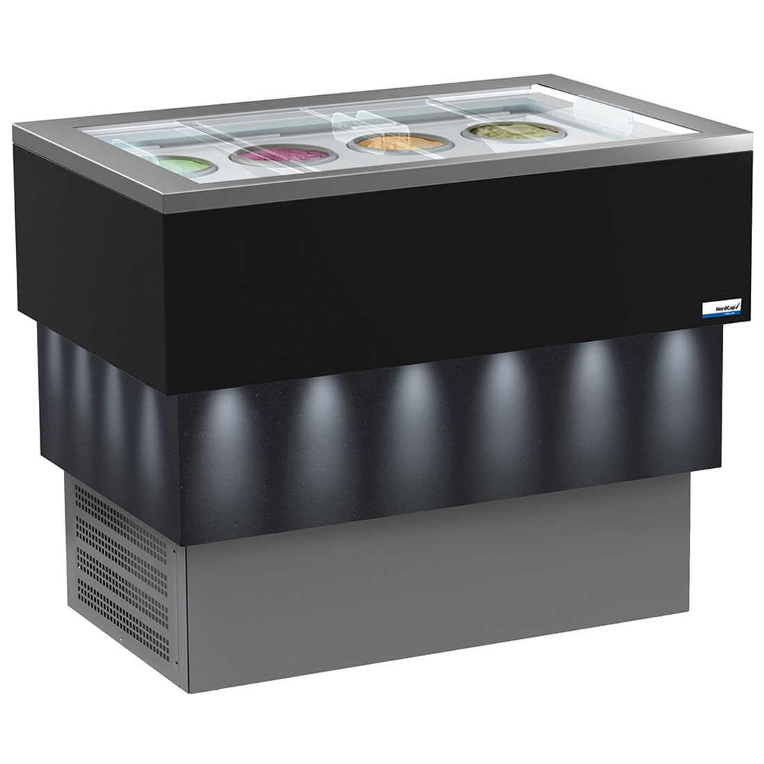 NordCap COOL-LINE Speiseeisvitrine Carrara Dark Vista 8 465380080