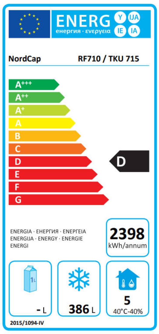 COOL-Line NordCap Umluft- Tiefkühlschrank TKU 715