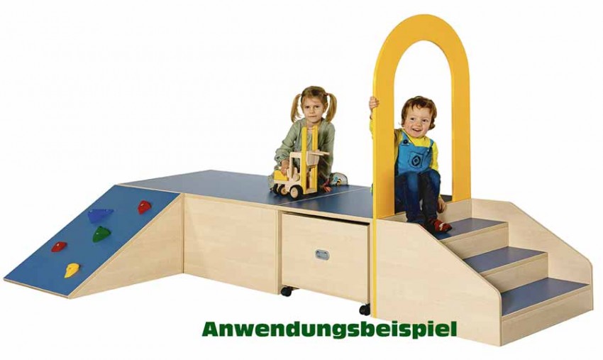 Quadratpodest wechselseitig je halb geschlossen 70 x 70 cm