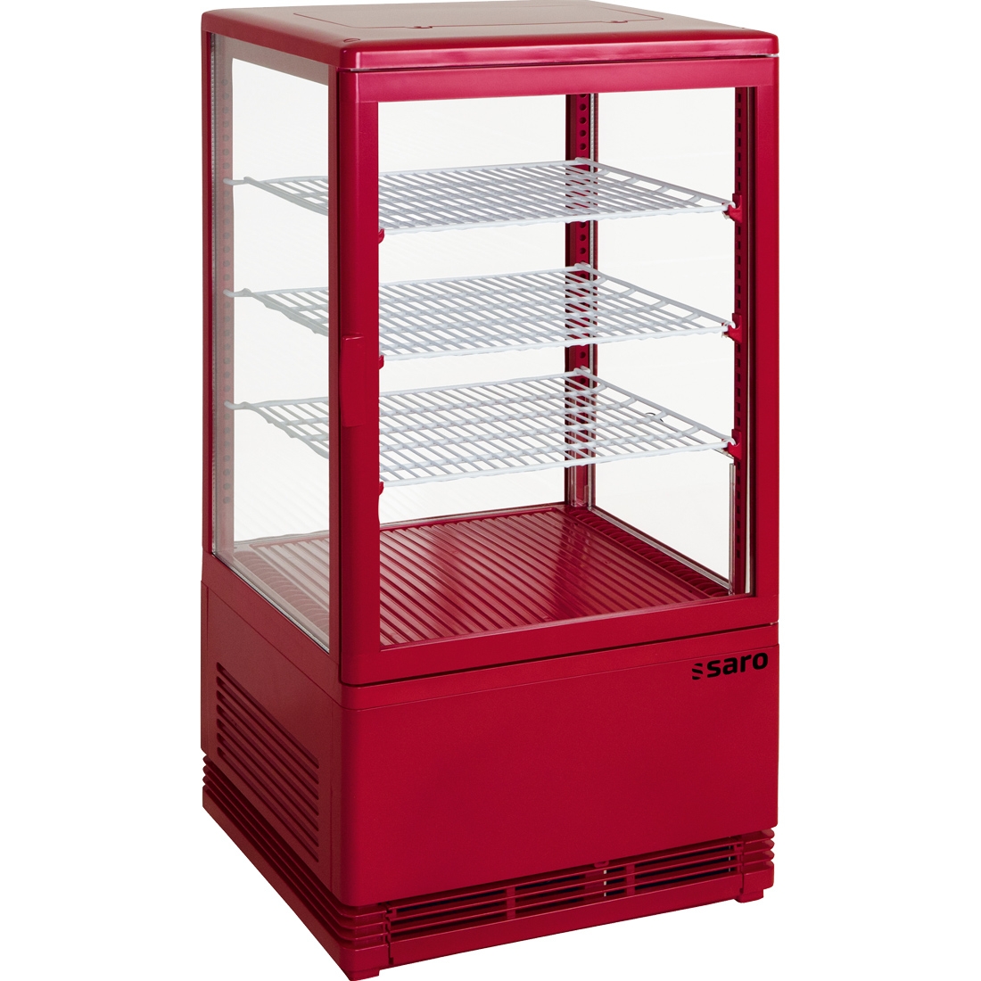 Saro Mini-Umluftkühlvitrine 68L rot Modell SC 70 330-10031