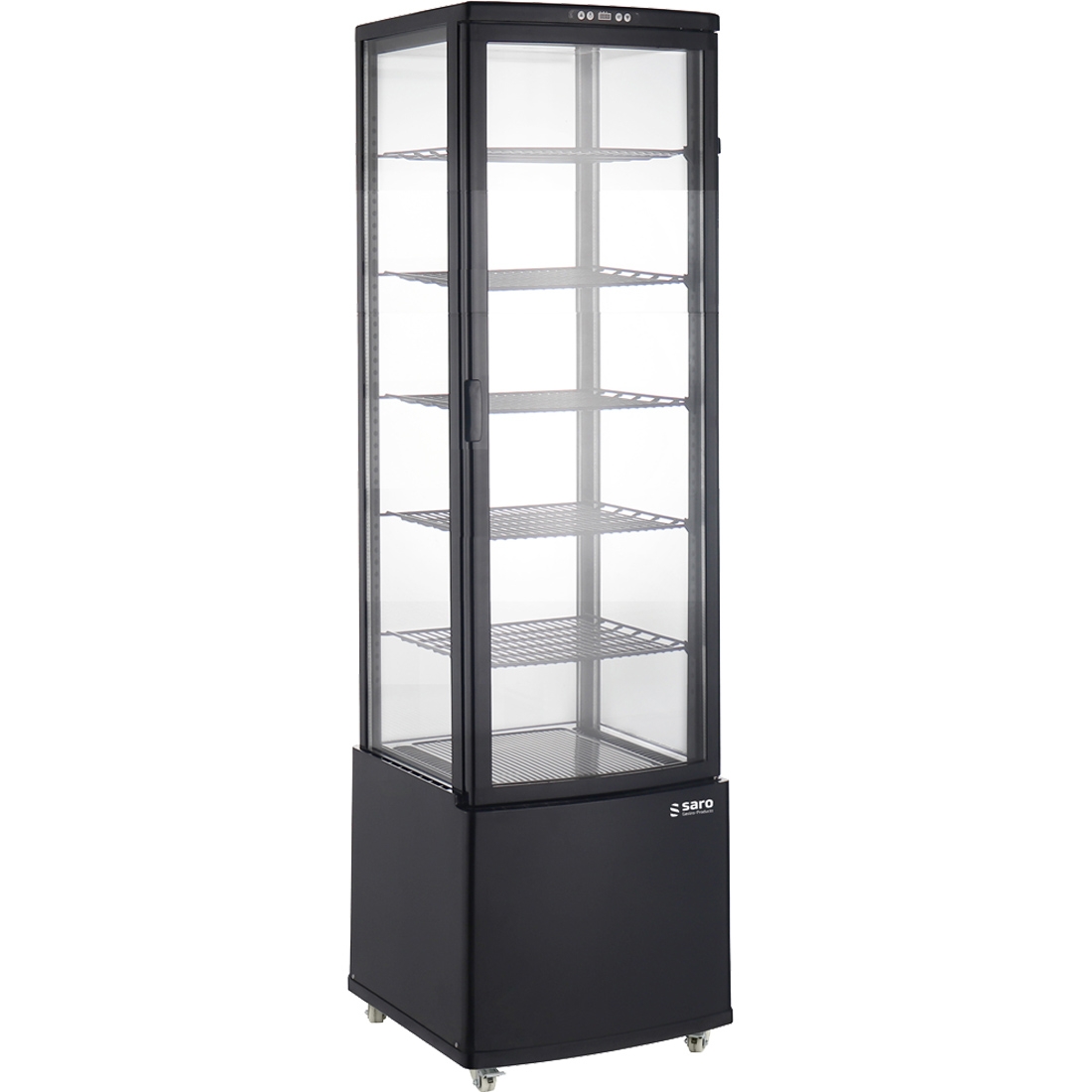 Saro Kühlvitrine, schwarz Modell Leo 330-3038