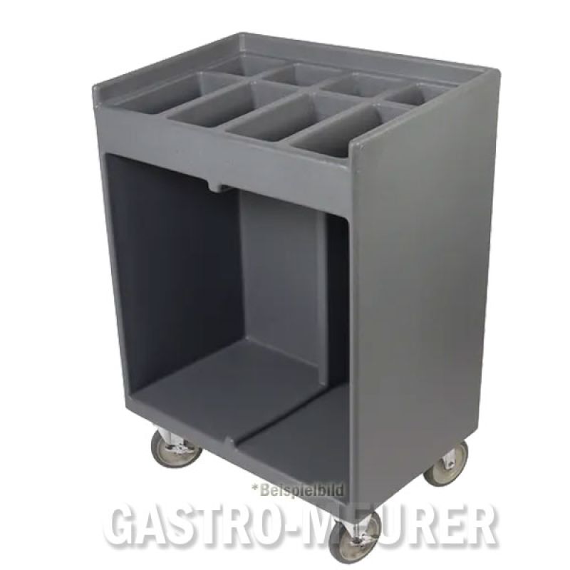 Cambro Tablett- und Essbesteckwagen schieferblau