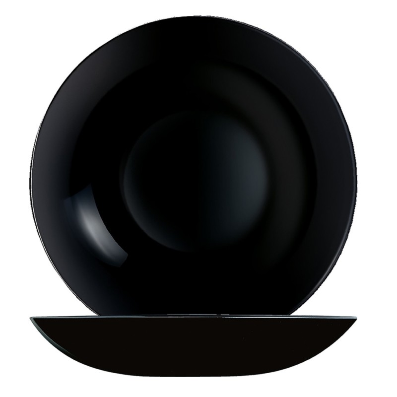 Arcopal Opalglas Hartglas Geschirr Suppenteller Coupteller tief 20,0 cm Evolutions Black ARC P1130