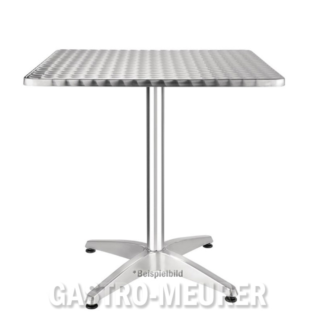 Bolero Bistrotisch quadratisch 1 Bein 70 cm Edelstahl