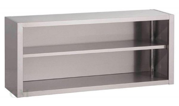 Edelstahl Wandhängeschrank offen 1400 x 400 mm
