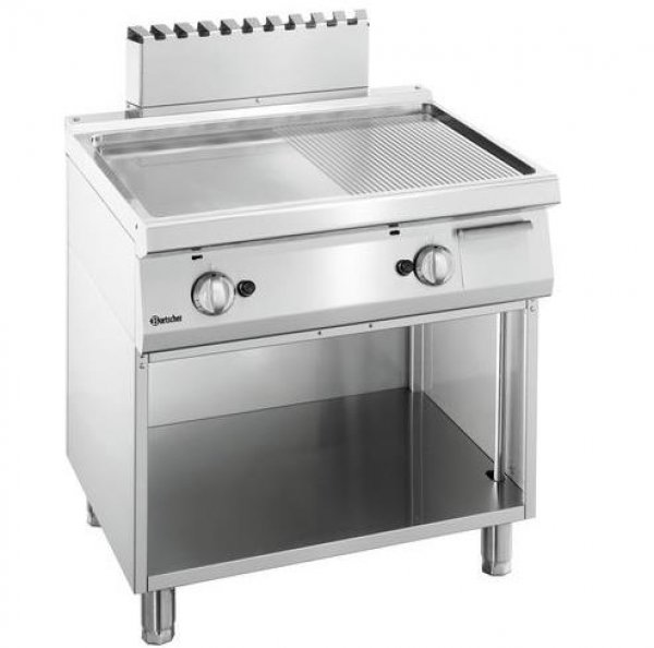 Bartscher Gas-Griddleplatte glatt/gerillt Serie 700