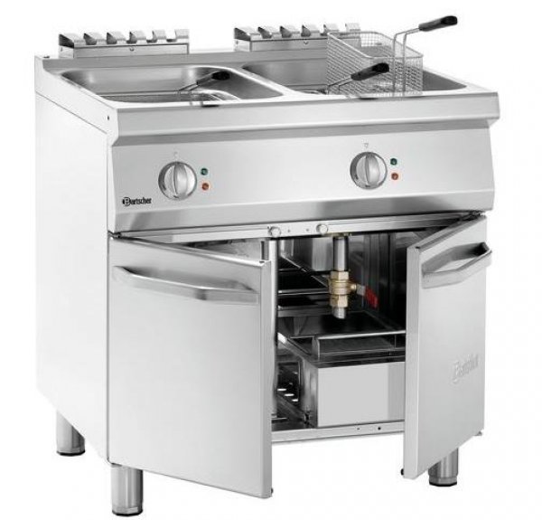 Bartscher Elektro-Standfritteuse m. 2 Becken Serie 700