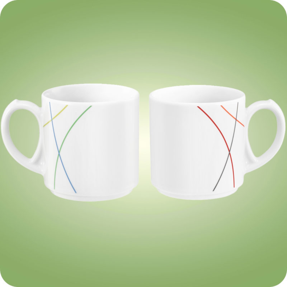 Community Green-​ o. Red-​Line Kaffeebecher mit Henkel 0,28 l Seltmann Weiden