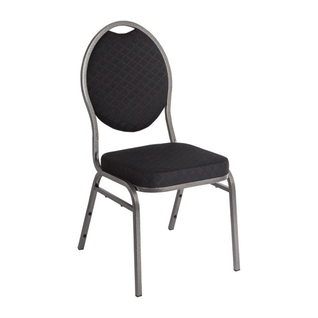 Bolero Bankettstuhl mit ovaler Lehne schwarz