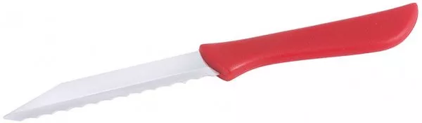 Brötchenmesser 8,5 cm gezahnt roter Griff