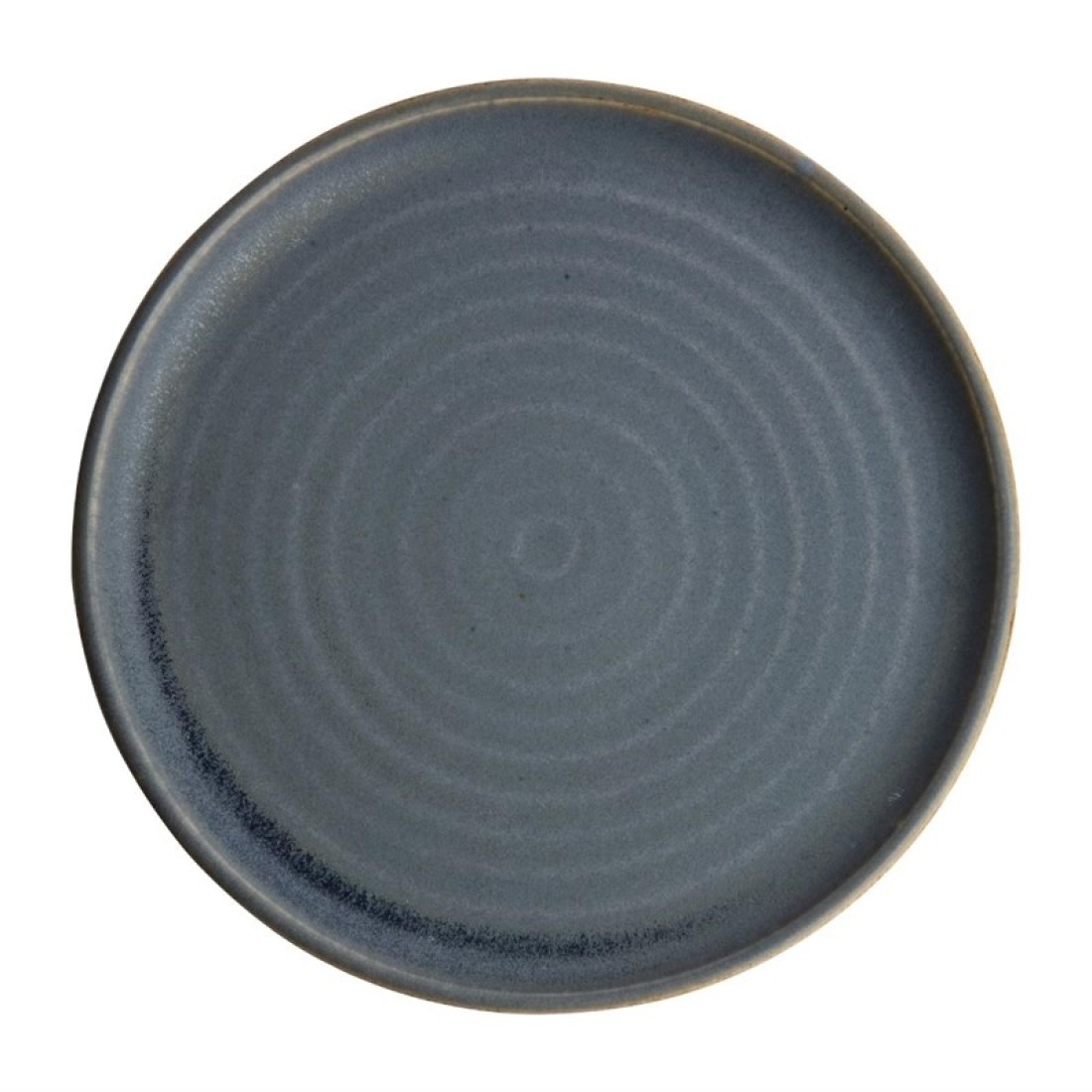 Olympia Canvas runder Teller mit schmalem Rand granit-blau 26,5cm VPE: 6 Stück