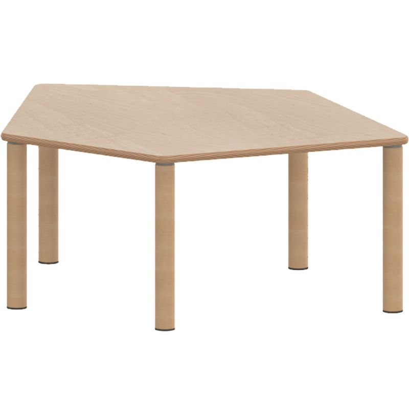 Fünfecktisch ZALOTTI klein 8 Höhen Schichtstoffbelag Holzbeine TIX6FE128KH1 TIX6FE1280H1 TIX6FE1281H1 TIX6FE1282H1 TIX6FE1283H1 TIX6FE1284H1 TIX6FE1285H1 TIX6FE1286H1