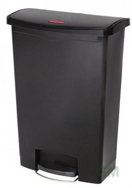 Rubbermaid Tretabfalleimer 90 l fahrbar schwarz