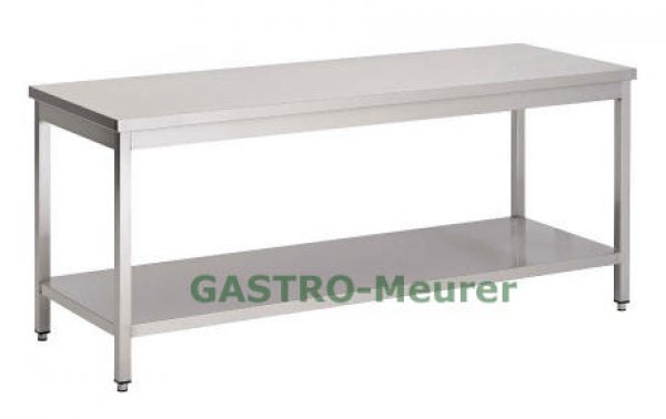 Arbeitstisch 1000 x 600 mm mit Bodenablage ohne Aufkantung