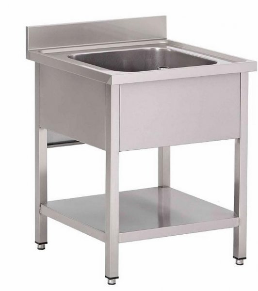 Spültisch 700 x 700 mm mit 1 Becken