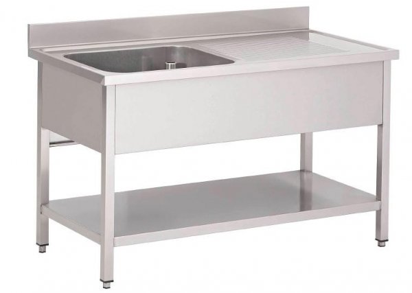 Spültisch 1400 x 700 mm mit 1 Becken