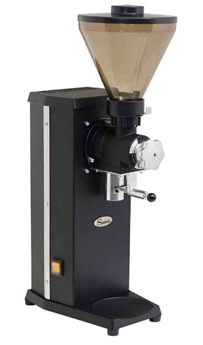 Santos Kaffeemühle S04 schwarz mit Beutelhalterung