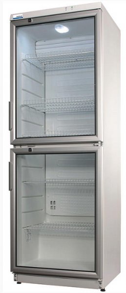 COOL NordCap CD 350-2 Umluft-Glastürkühlschrank 350 Liter LED m. 2 Türen