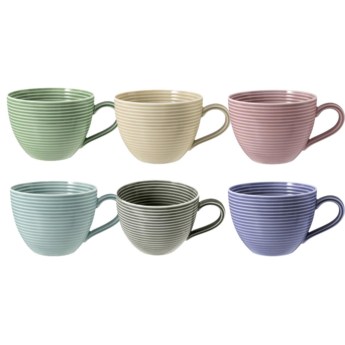 Kaffeeobertasse 0,26 l m. Relief in 6 Farben BEAT Seltmann Weiden Sandbeige Arktisblau Perlgrau Salbeigrün Altrosa Fliederblau