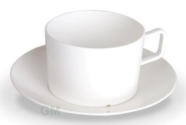 Kinderzeug Tasse 0,2 l + Untertasse 13,5 cm weiß Polycarbonat (PC)