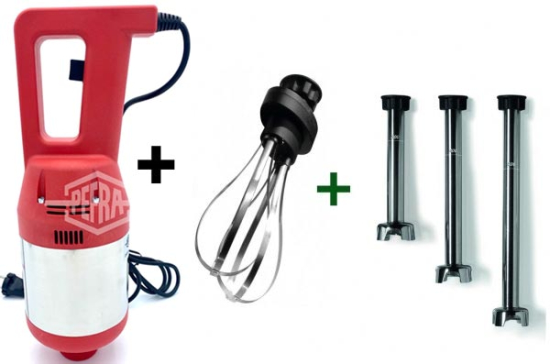 Pefra Kombi-Stabmixer FM350VV 350 W variable Geschw. Mixstab und Rührbesen