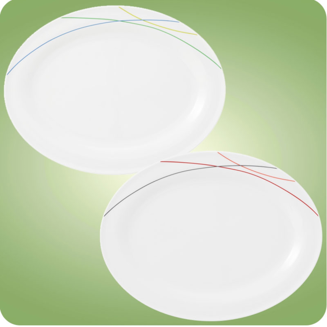 Community Platte oval 31 cm Green-​​​​​​​ o. Red-​Line Seltmann Weiden