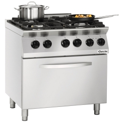 Bartscher 4 Flammen-Gasherd mit Elektro Ofen Serie MFGO