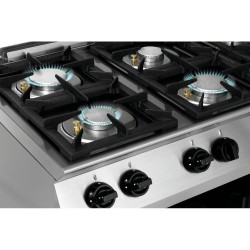 Mobile Preview: Bartscher 6 Flammen-Gasherd mit Elektro Ofen Serie MFGO