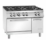 Bartscher 6 Flammen-Gasherd m. Gasbackofen 2/1 GN Serie 900