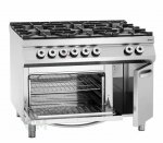 Bartscher 6 Flammen-Gasherd m. Elektrobackofen GN 2/1 Serie 900