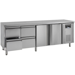 NordCap COOL-LINE Kühltisch 2 Türen 4 Schub KTM 4 - 2T 4Z GN 1/1