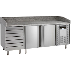 NordCap COOL-LINE Pizzatisch PT 1310 2 Türen 7 Schub