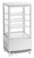 Mobile Preview: Bartscher Mini-Kühlvitrine 75L2T weiß 75 Liter