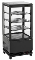 Mobile Preview: Bartscher Mini-Kühlvitrine 75L2T schwarz 75 Liter