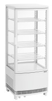 Mobile Preview: Bartscher Mini-Kühlvitrine 98L2T weiß 98 Liter