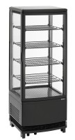 Mobile Preview: Bartscher Mini-Kühlvitrine 98L2T schwarz 98 Liter