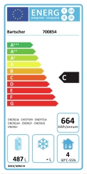 Mobile Preview: Bartscher Kühlschrank 600 WSTL weiß