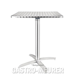 Mobile Preview: Bolero Bistrotisch quadratisch klappbar 1 Bein 60 cm Edelstahl