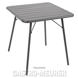 Mobile Preview: Bolero Bistrotisch Quadratisch Stahlgrau 70cm