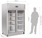 Mobile Preview: Glastür-Kühlschrank CW198