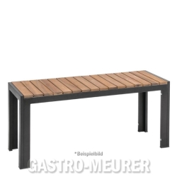 Bolero Bank rechteckig 100 x 35 cm Stahl Akazienholz