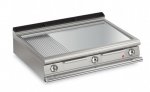 AFG Brat- Grillplatte Elektro glatt-gerillt verchromt 15,0 kW Tischgerät, Queen 900