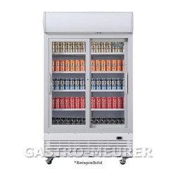 Mobile Preview: POLAR GE581 Display-Kühlschrank 2 Schiebetüren 950 l